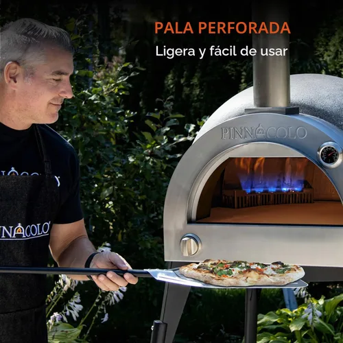 Vista 4 de 16 pulgadas de aluminio perforado Pizza Peel con mango