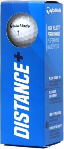 Vista 3 de TaylorMade Distance+ Logo - Pelotas de golf personalizadas con logotipo personalizado (Set de 12)