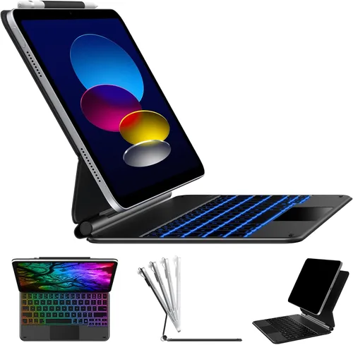 Vista 10 de Typecase Edge Magic Style - Funda magnética con teclado para iPad Air 13 y Pro 12.9 Negro