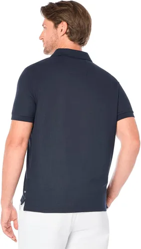 Vista 4 de Nautica playera polo clásica de mangas cortas, color sólido, para hombre