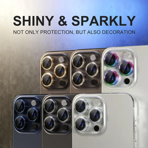 Vista 106 de Choiche Compatible para iPhone 16 Pro/iPhone 16 Pro Max Protector de Lente de Cámara, Vidrio Templado 9H Protector de Pantalla de Cubierta de Cámara