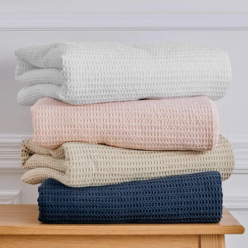 Vista 5 de Levtex Baby - Set de ropa de cama Mills Waffle para cuna - Set para guardería - Rosa suave - Rosa suave con textura de gofre - Set de 4 piezas Blush