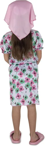 Vista 4 de Dress Up America Granny Costume for Girls - Dress Scarf and Hair Rollers Grandma Set for Kids