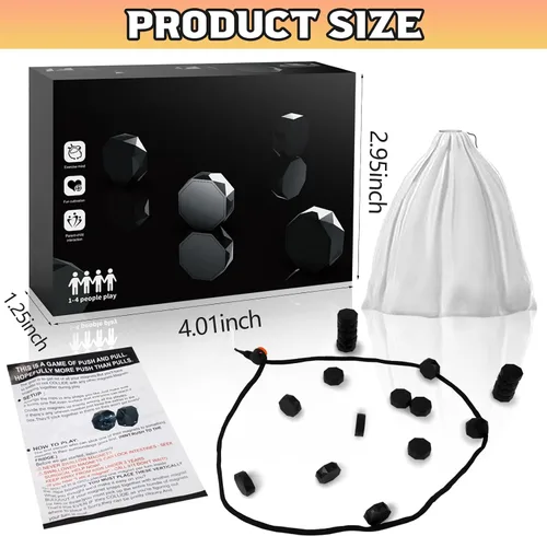 Vista 2 de Juego de ajedrez con 20 piedras, juego de ajedrez de plástico para adolescentes y adultos, regalos de Pascua, juegos de viaje, divertido juego