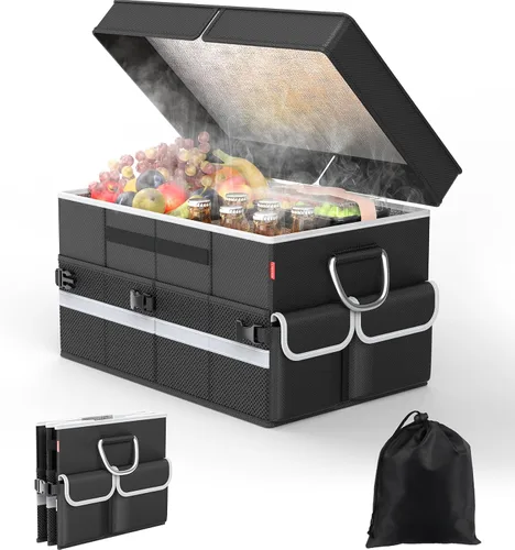 Vista 10 de Bolsa enfriadora – Suave enfriador de viaje con capacidad para 45 latas, se mantiene frío durante 8 horas y caliente durante 6 horas – Organizador