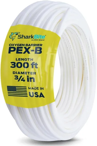 Vista 16 de SharkBite - Tubo de agua flexible PEX-B blanco de 1/2 pulgada x 1.5 metros, hecho en los Estados Unidos, paquete de 10, para fontanería, U860W5