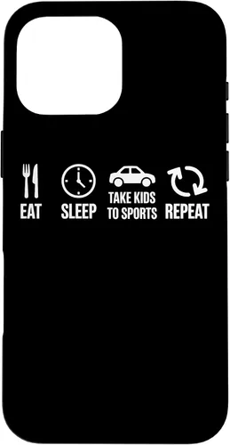 Vista 18 de Eat Sleep Take Kids to Sports Repeat Youth Athlete Parent Case for iPhone 17