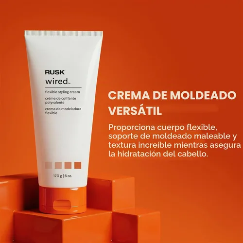 Vista 3 de RUSK Designer Collection Wired Flexible Styling Crème, 6 fl. oz. laca de modelado y fijación extra fuerte