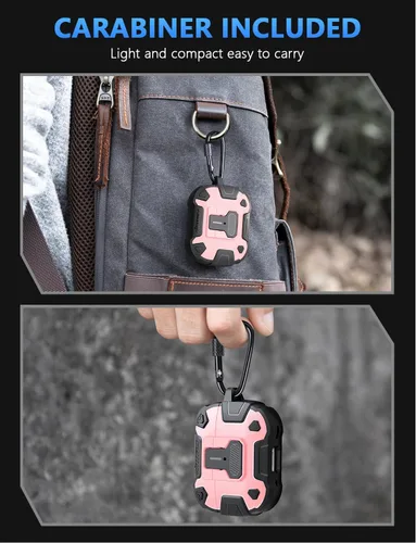 Vista 7 de Nillkin Funda para Airpods Pro de 2ª generación con imanes de bloqueo seguro, llavero de metal para hombres y mujeres, cuerpo completo, a prueba