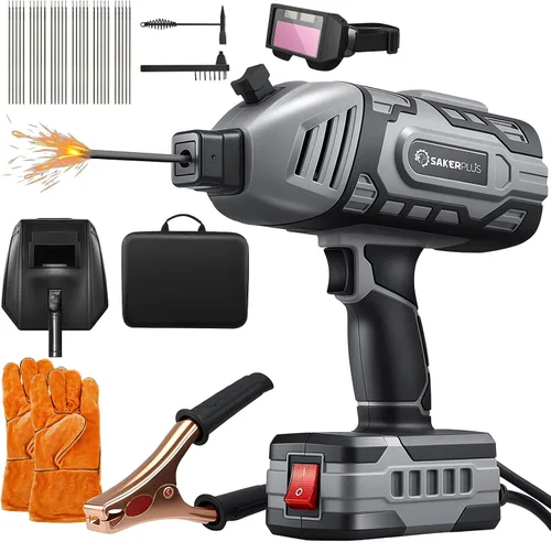 Vista 10 de Sakerplus Soldadora portátil, soldadora de mano 110V