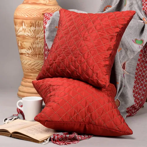 Vista 8 de Almohadas bordadas de 12 x 12 pulgadas, fundas de almohada pequeñas decorativas para sofá, fundas de almohada azules, paquete de 2, almohadas
