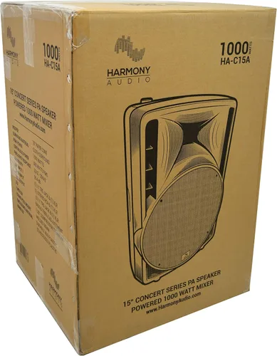 Vista 9 de Harmony Audio HA-C15A Pro DJ Concert Series 15" Powered 1000W PA Altavoz Gabinete