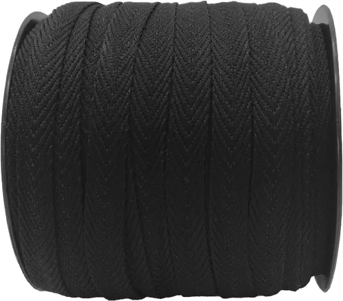 Vista 2 de Cinta de sarga negra 3/8" x 50yd para coser Negro 003