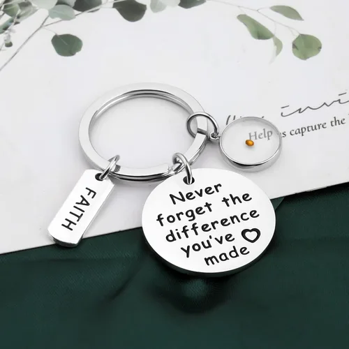 Vista 4 de Llavero con diseño de semillas de mostaza para regalo religioso cristiano, regalo nunca olvides la diferencia que has hecho llavero