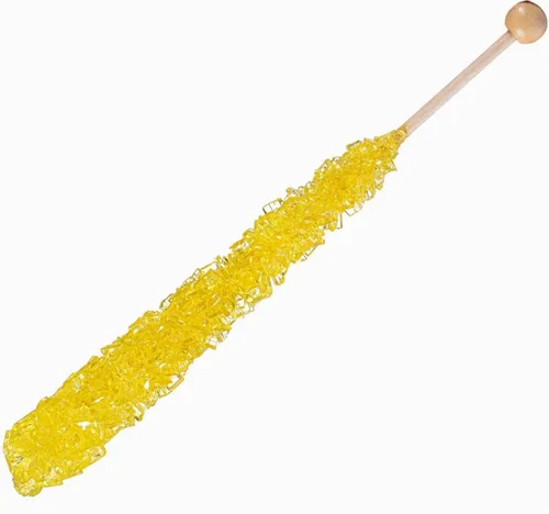 Vista 25 de Palitos clásicos de caramelo de roca, caramelos de roca de azúcar en cristal, envueltos individualmente (Paquete de 12, Niña bebé