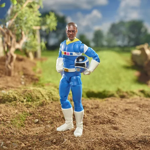 Vista 8 de Power Rangers Lightning Collection in Space Blue Ranger & Galaxy Glider - Figura de acción coleccionable de 6 pulgadas, múltiples accesorios