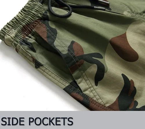 Vista 4 de LOKTARC Pantalones deportivos tipo cargo de camuflaje para niños