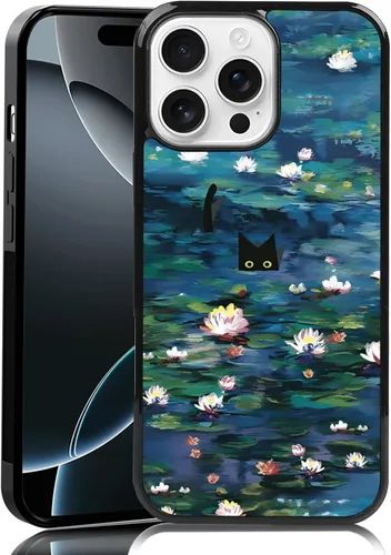 Vista 81 de Elegante funda de teléfono con diseño de gato Marie compatible con iPhone 11, funda de encaje dorado para iPhone, a prueba de golpes, rosa fucsia