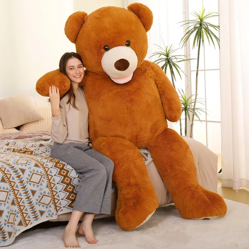 Vista 19 de MorisMos Oso de Peluche Gigante, Oso de 39 Pulgadas, Animales de Peluche Grandes con Huellas Grandes, Osos de Peluche de Regalo para Niños