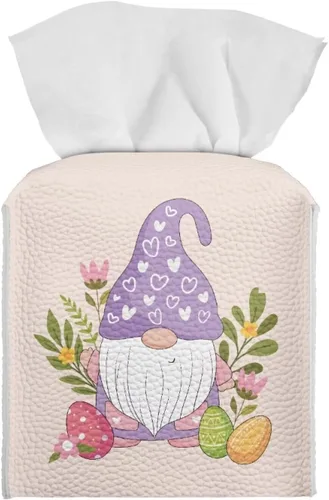 Vista 12 de Lindas decoraciones de ajolote con estampado de animales, caja de pañuelos de cuero, soporte de Navidad, organizador de papel de seda impermeable