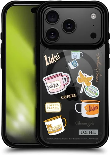 Vista 127 de Head Case Designs Gilmore - Funda negra a prueba de golpes con diseño de dibujos animados para niñas con licencia
