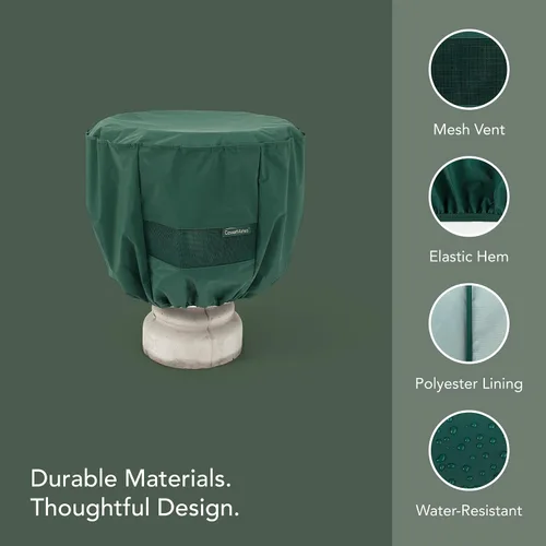 Vista 5 de Funda para baño de pájaros, 24” de diámetro por 18” de altura, poliéster de 600D, resistente a la decoloración, resistente al agua, hilo resistente