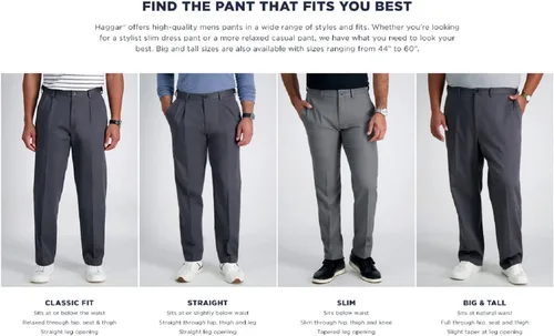 Vista 8 de Haggar 41114529498 Cool 18 - Pantalón para hombre