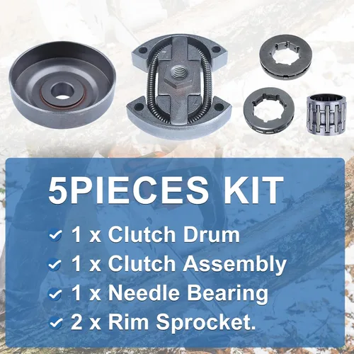 Vista 3 de . Kit de piñón de llanta de tambor de embrague de 325"-7 para Husqvarna 50 50 Special 51 51 EPA 55 55 EPA 55 EPA 55 Rancher motosierra piezas