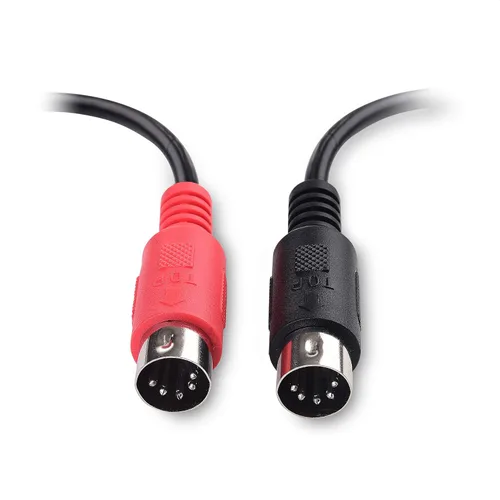 Vista 4 de Cable Matters Cable MIDI DIN dual de 5 pines, cable MIDI combinado, 9.8ft
