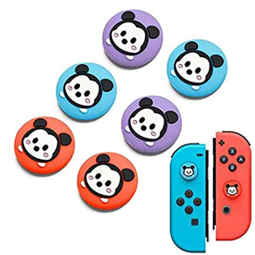 Vista 2 de 14 Packs Thumb Grip Caps, Joystick Cap for Nintendo Switch & Lite, Soft Silicone Cover Compatible Nintendo Joy-Con Controller