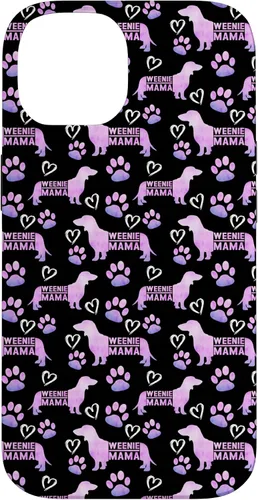 Vista 4 de Dachshund Mom Weenie Mama Weiner Dog - Funda de regalo para iPhone 16, color rosa
