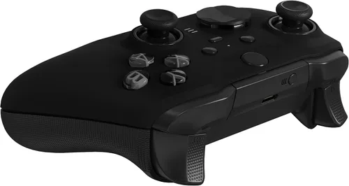 Vista 7 de eXtremeRate Funda negra de agarre suave al tacto, carcasa frontal, kit de repuesto para Xbox One Elite Series 2, Xbox Elite 2 Core Controller