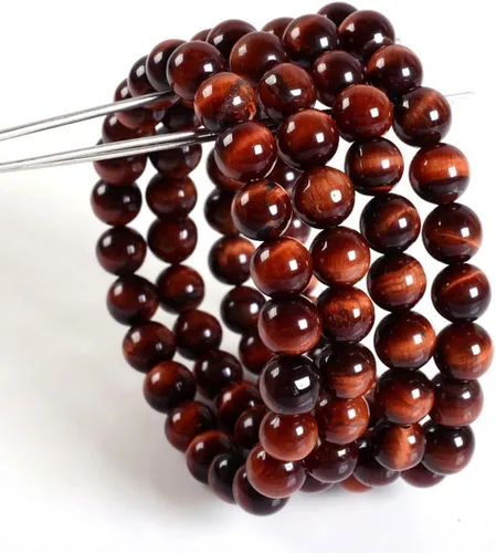 Vista 3 de Justinstones Pulsera de gemas semipreciosas de cuentas redondas de 8 mm, pulsera de 7 pulgadas diseño de gemas semipreciosas, unisex
