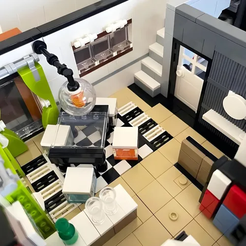 Vista 3 de General Jim's Villa Moderna de Cubismo Modular en Bloques de Construcción de Ciudad en Estilo MOC Compatible con Conjuntos Lego City y Otras