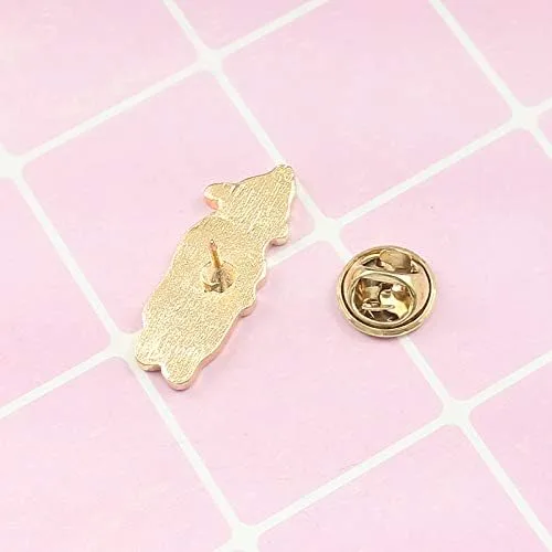 Vista 6 de Flairs New York - Broche de solapa esmaltado hecho a mano, Perro Lazy Corgi