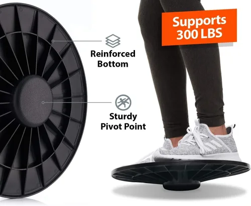 Vista 7 de URBNFit Tabla de equilibrio de escritorio de pie – Tabla de equilibrio para debajo del escritorio – Entrenador de equilibrio de ejercicios