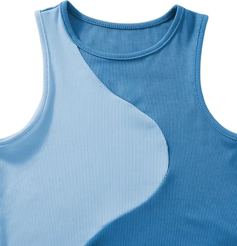 Vista 3 de SweatyRocks Camiseta sin mangas de punto acanalado de verano para mujer