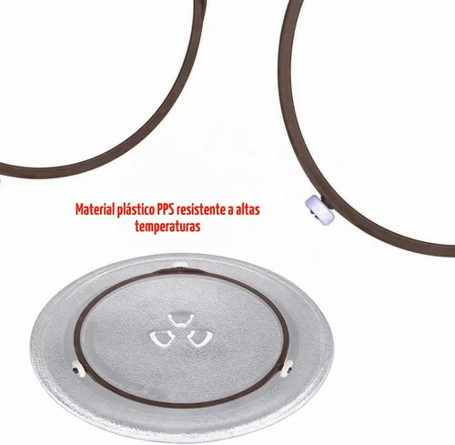 Vista 4 de Anillo giratorio de microondas de 7 pulgadas, anillo de rodillo de microondas, soporte para bandeja de placa de vidrio, anillo interior de repuesto