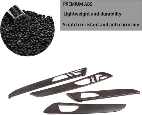 Vista 8 de Plástico ABS de grano de madera de roble para Mercedes Benz ML GLE W166 GL GLS X166 2012-2019 Manija de puerta interior de automóvil Accesorios