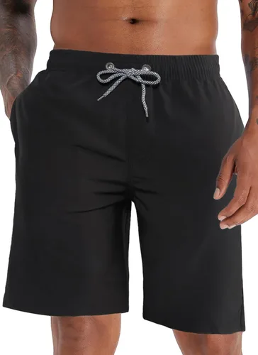 Vista 21 de APTRO Traje de baño para hombre, traje de baño de secado rápido de 9 pulgadas, trajes de baño de playa grandes y altos #15 Gris degradado