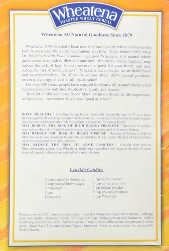 Vista 4 de Wheatena Toasted Hot Wheat Cereal 20 oz Pack of 6