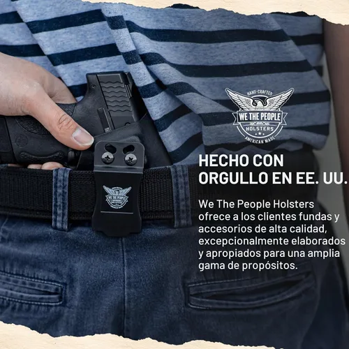 Vista 7 de We The People Holsters - Cinturón táctico para pistola con hebilla de talón - Cinturón táctico para transporte oculto