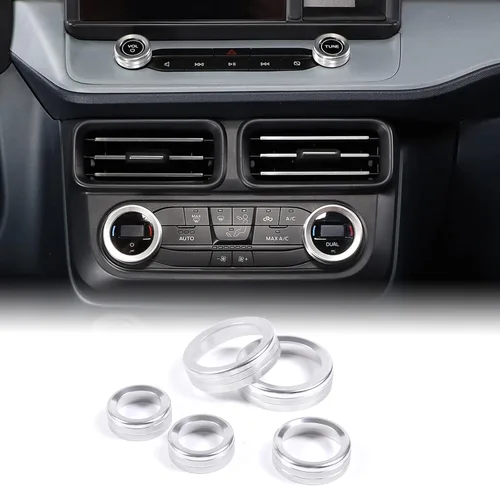 Vista 16 de Cubierta de anillo de botón de palanca de cambios de automóvil compatible con Ford Maverick 2022-2024, cubierta de anillo para palanca de cambios