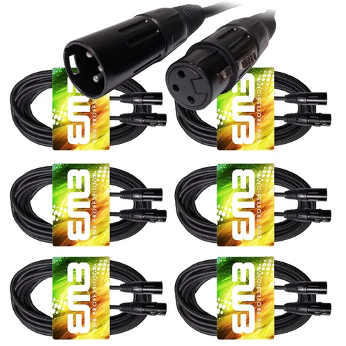 Vista 19 de EMB Audio - Cable de altavoz blindado profesional XLR macho a hembra para uso con DJ, hogar, micrófono, instrumento y altavoz