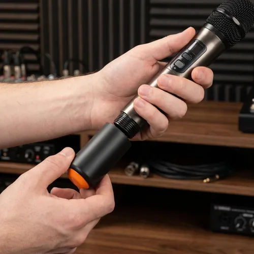 Vista 5 de SUPVOX - 3 fundas para batería de micrófono inalámbrico, tapas traseras de plástico atornilladas, cubiertas inferiores de micrófono de repuesto