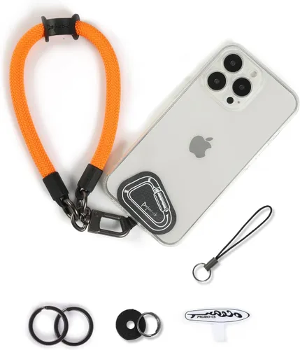 Vista 8 de Correa de Teléfono para Mano y Muñeca, Cordón de Teléfono con Parche ×2, Soporte para Funda de Teléfono Celular, Correa de Muñeca para Llaves, Negro