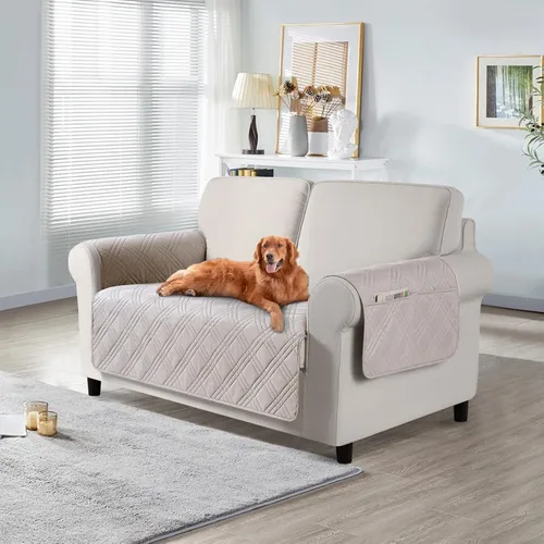 Vista 8 de TAOCOCO Fundas impermeables para silla para mascotas y perros con respaldo antideslizante, fundas para asiento de silla con bolsillo lateral