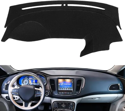 Vista 5 de Funda para salpicadero con alfombrilla de ajuste personalizado para Chrysler 300 300C 2005-2010, protector de almohadilla para tablero de color gris