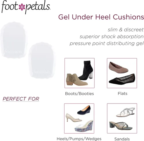 Vista 5 de Foot Petals Tacones para evitar que se agrieten los talones, estabilizan los talones en los tacones cerrados de la espalda, los zapatos de tacón