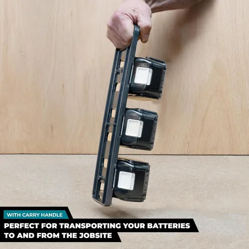 Vista 2 de StealthMounts Soporte de batería compatible con baterías Makita LXT de 18 V con mango Fabricado en el Reino Unido
